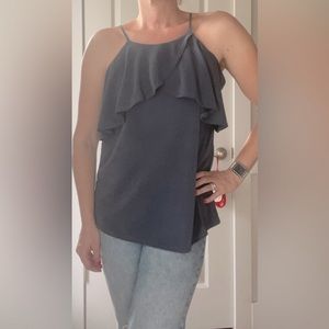 CHARMING CHARLIES Women’s Spaghetti Strap Ruffled Top/On-Off Shoulder|Size S